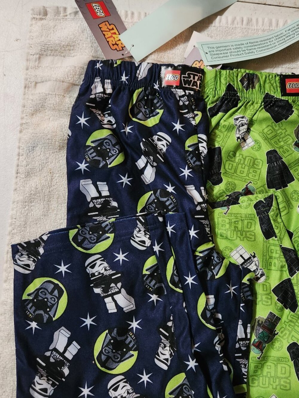 2 PAIR LEGO STAR WARS KIDS PAJAMAS PANTS SIZE X/S 4/5